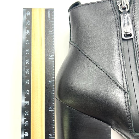 Blondo Womens Size 6.5 Black Leather Waterproof Block Heel Ankle Boots Shoes - Picture 10 of 12